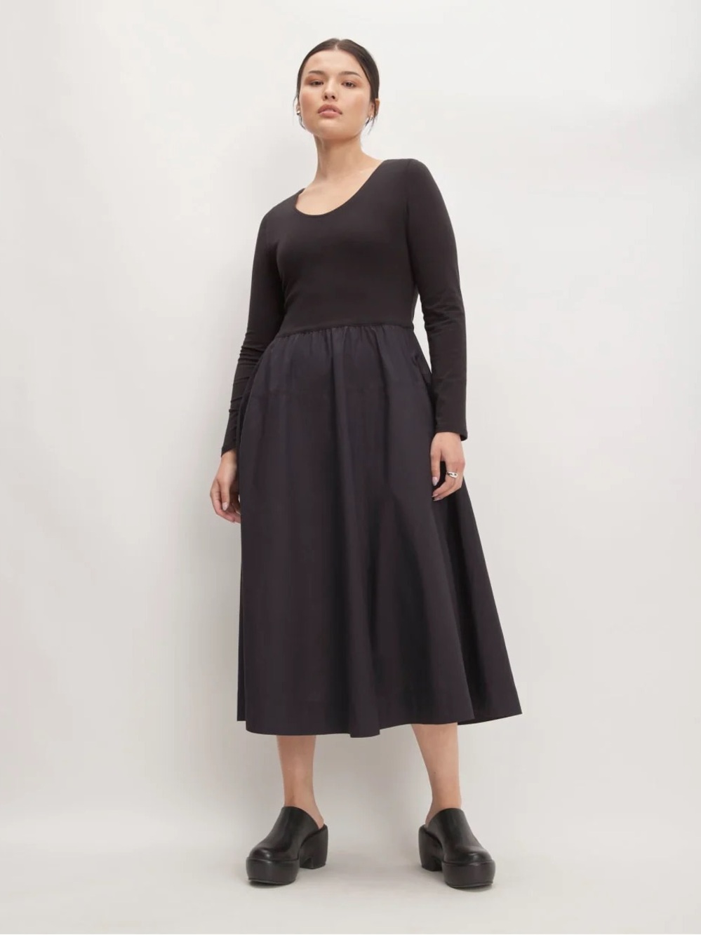 EVERLANE THE LONG-SLEEVE RIVIERA DRESS